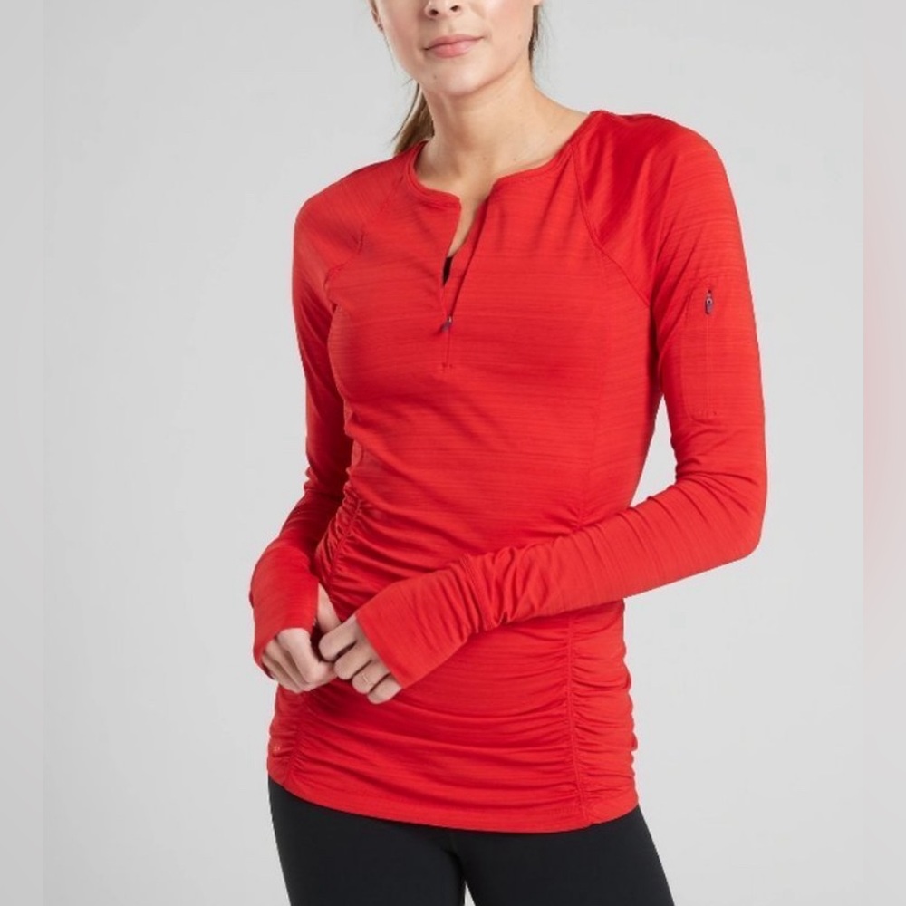 Athleta Women's Red Long Sleeve Top